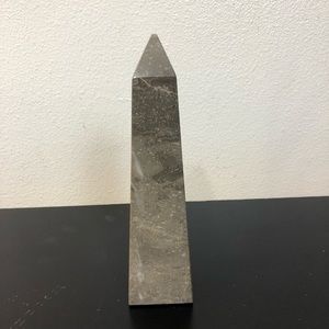 Gray Crystal Marble Stone Obelisk Decor